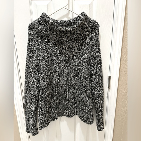 LAUREN RALPH LAUREN chunky knit sweater 100% lambswool size M brown cowl neck - Picture 1 of 7